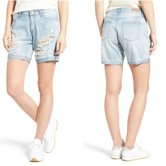 Articles Of Society Pants - ARTICLES OF SOCIETY Nadine Ripped Distressed Boyfriend Jean Denim Shorts Size 28